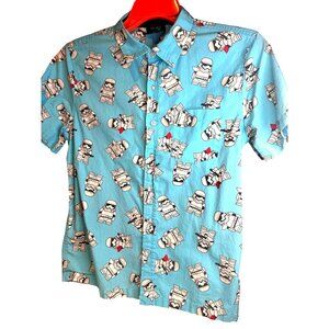 Disney Parks Star Wars Stormtrooper Print Button-Up Shirt S Unisex